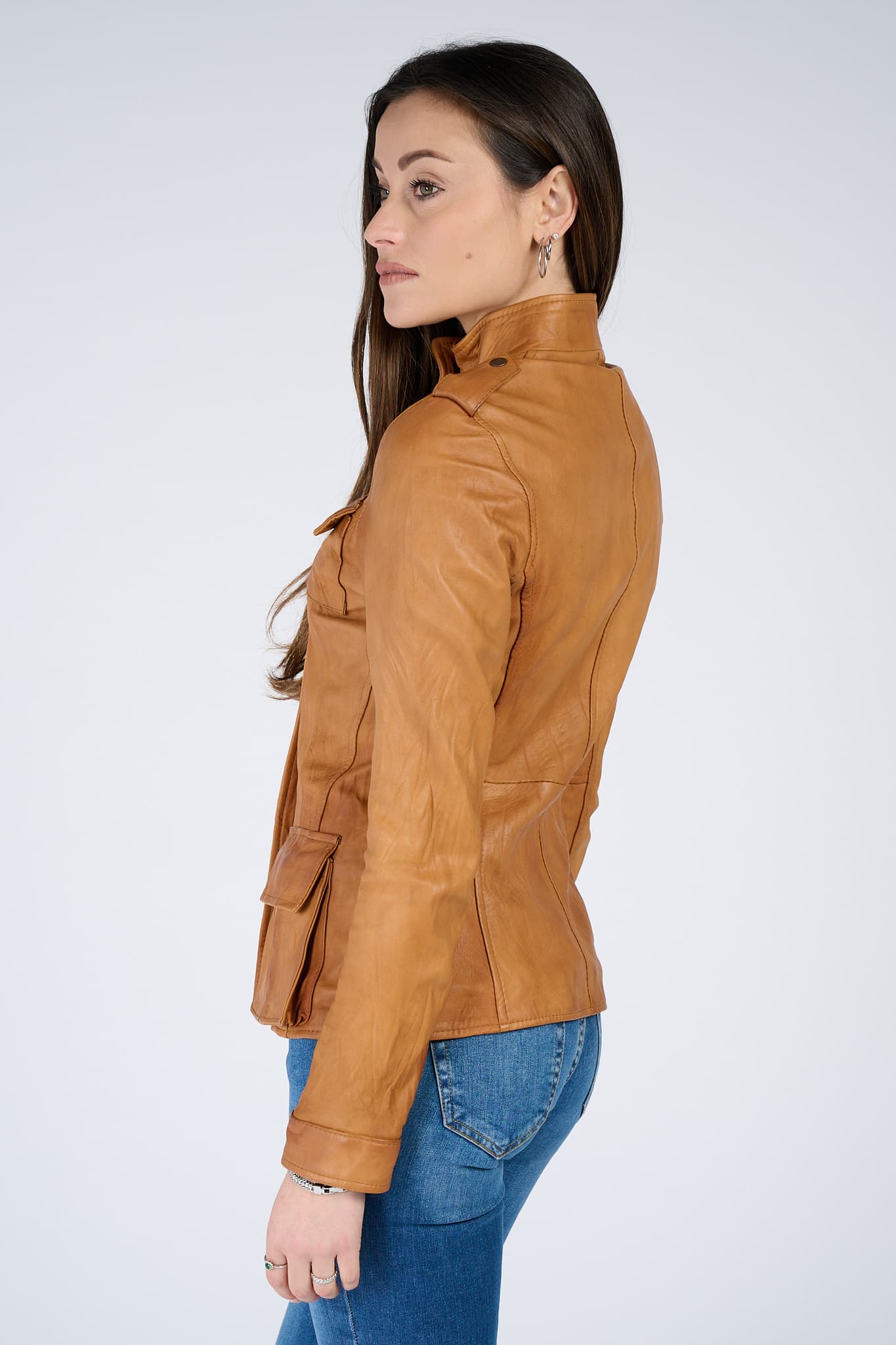 Tushna Vintage giacca donna 100% vera pelle Made in Italy - Barone Firenze