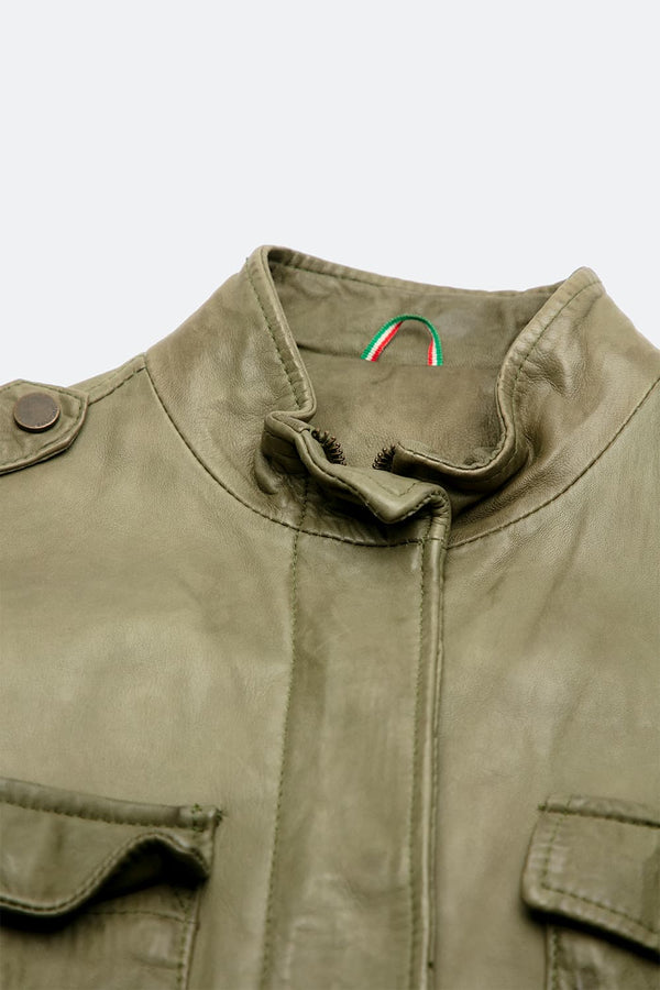 Tushna Vintage giacca donna 100% vera pelle Made in Italy - Barone Firenze