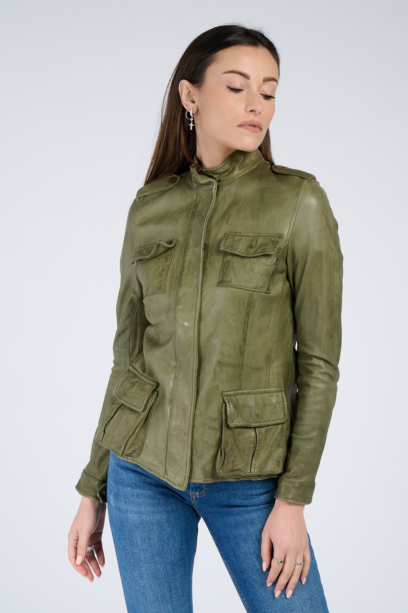 Tushna Vintage giacca donna 100% vera pelle Made in Italy - Barone Firenze