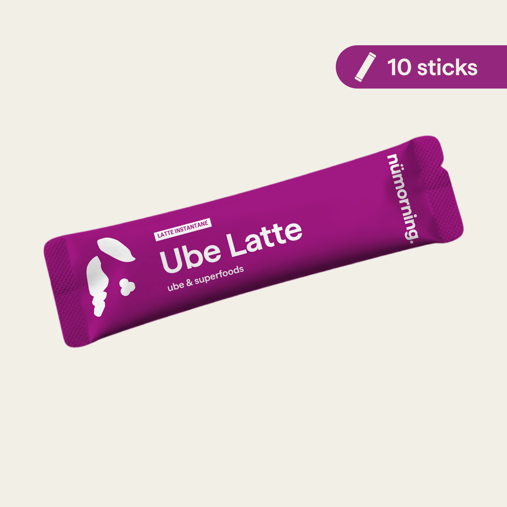 Ube latte bio en poudre nümorning, en format stick individuel