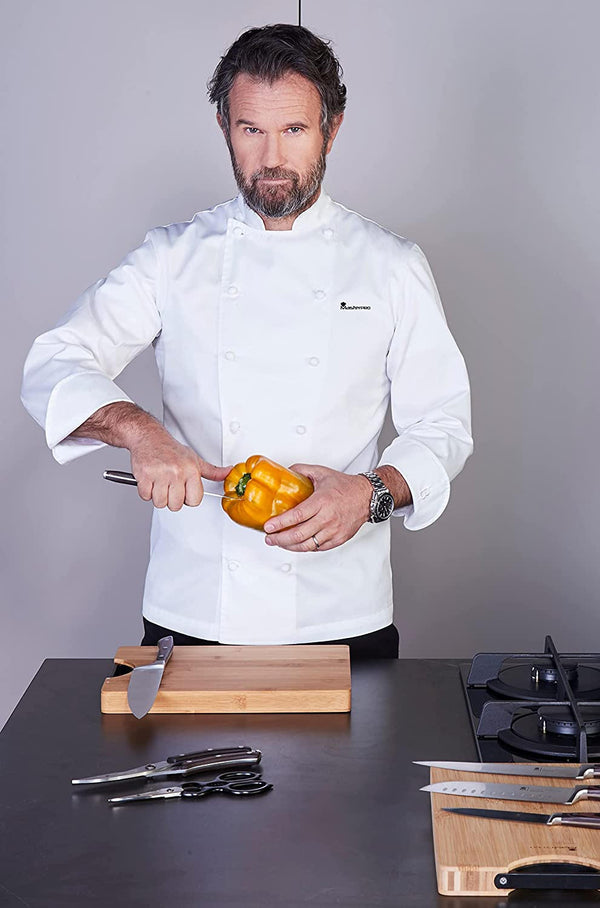 MASTERPRO - SET DI COLTELLI DA CUCINA IN ACCIAIO INOSSIDABILE CON DOPPIA FORATURA - CARLO CRACCO