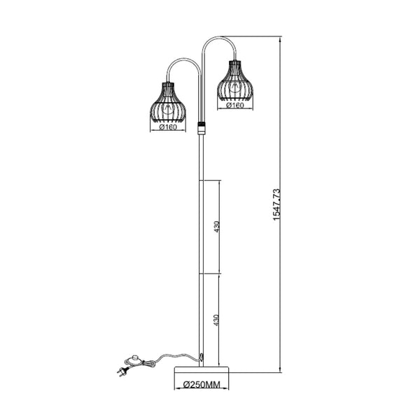 De moderne zwarte Goccia vloerlamp voegt een eigentijdse touch toe aan jouw interieur. Perfect voor een sfeervolle leeshoek.