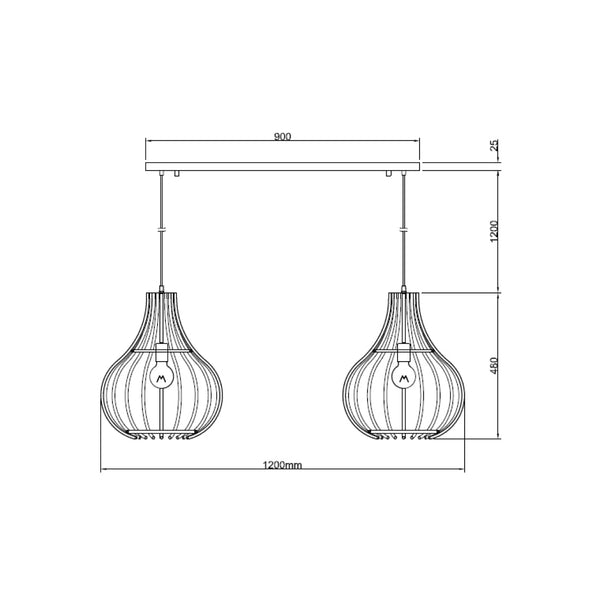 Bijzondere detailfoto van de zwarte hanglamp Goccia. Dit ontwerp voegt een moderne touch toe aan je interieur.