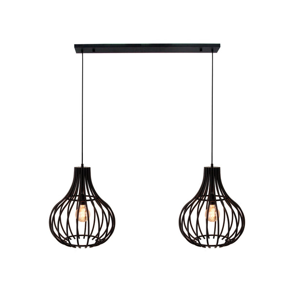 Strakke zwarte hanglamp Goccia voor een moderne uitstraling. Perfect voor een eigentijdse eet- of woonkamer.