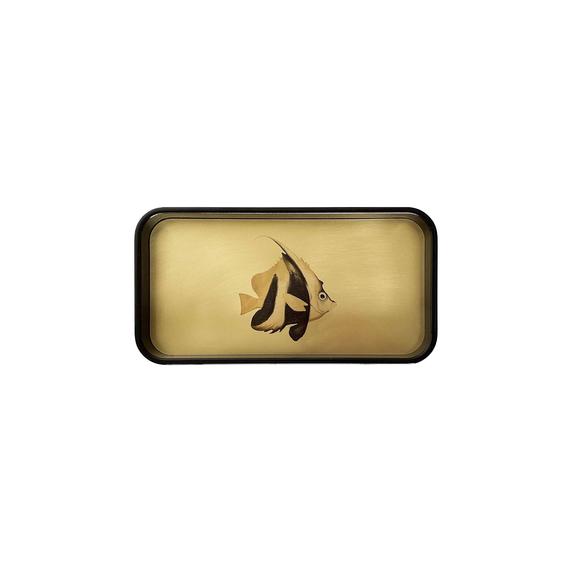 Small glossy brass fish tray