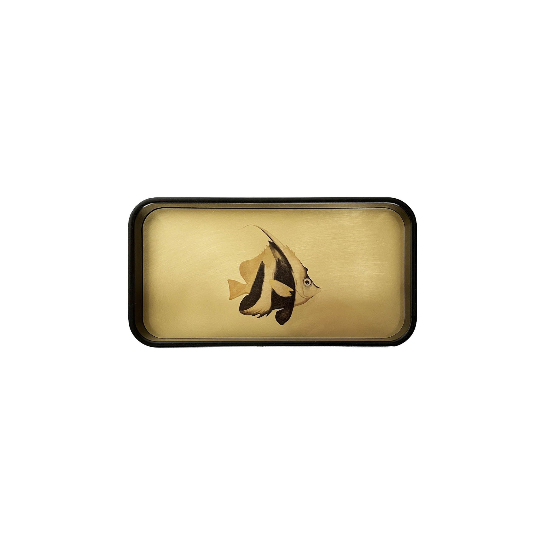 Small glossy brass fish tray