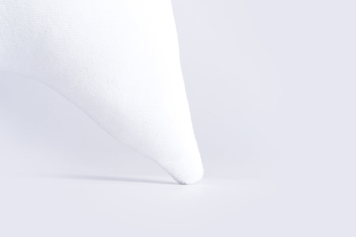 Cotton Velvet Decorative Star Cushion - White