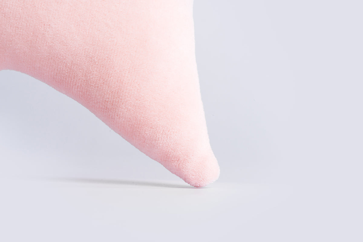 Cotton Velvet Decorative Star Cushion - Soft Pink