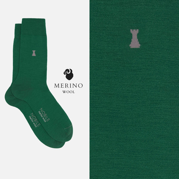 Tuscan Hills - Box of 6 Short Merino Wool Socks - Solid Color & Micro Rib