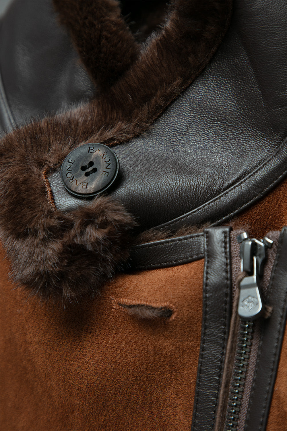 Viktoria Shearling Style Leather/Chocolate