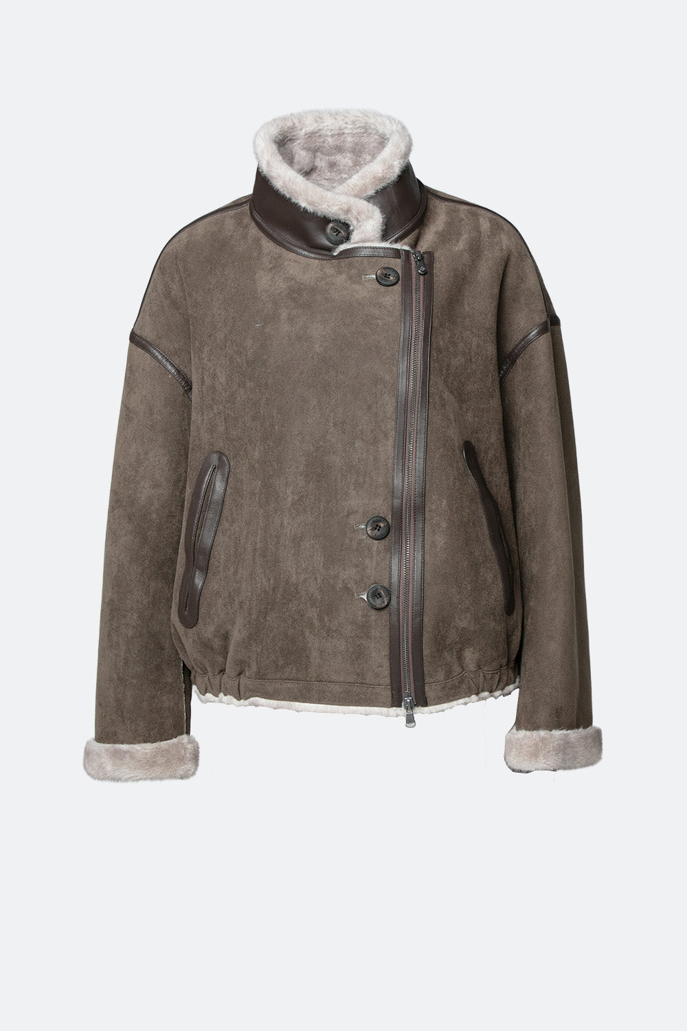 Viktoria Shearling Style Green/Grey