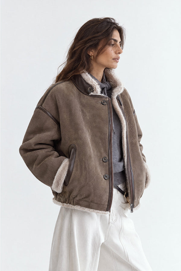Viktoria effetto montone donna 100% Made in Italy - Barone Firenze