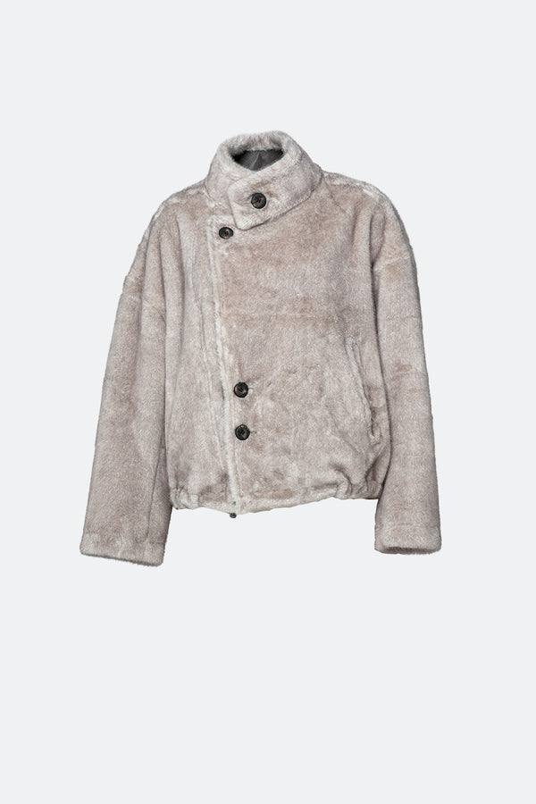 Viktoria Shearling Style Green/Grey