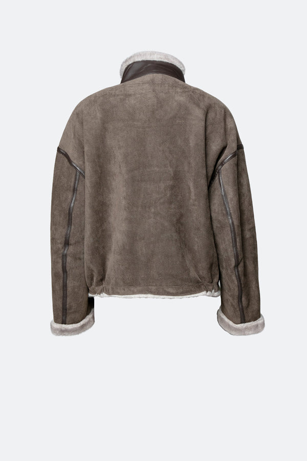 Viktoria Shearling Style Green/Grey