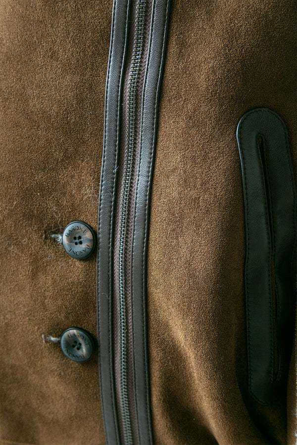 Viktoria Shearling Style Tobacco/Cream