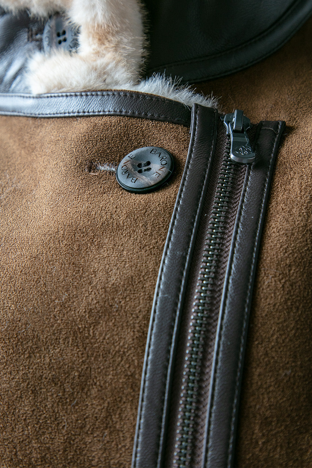 Viktoria Shearling Style Tobacco/Cream
