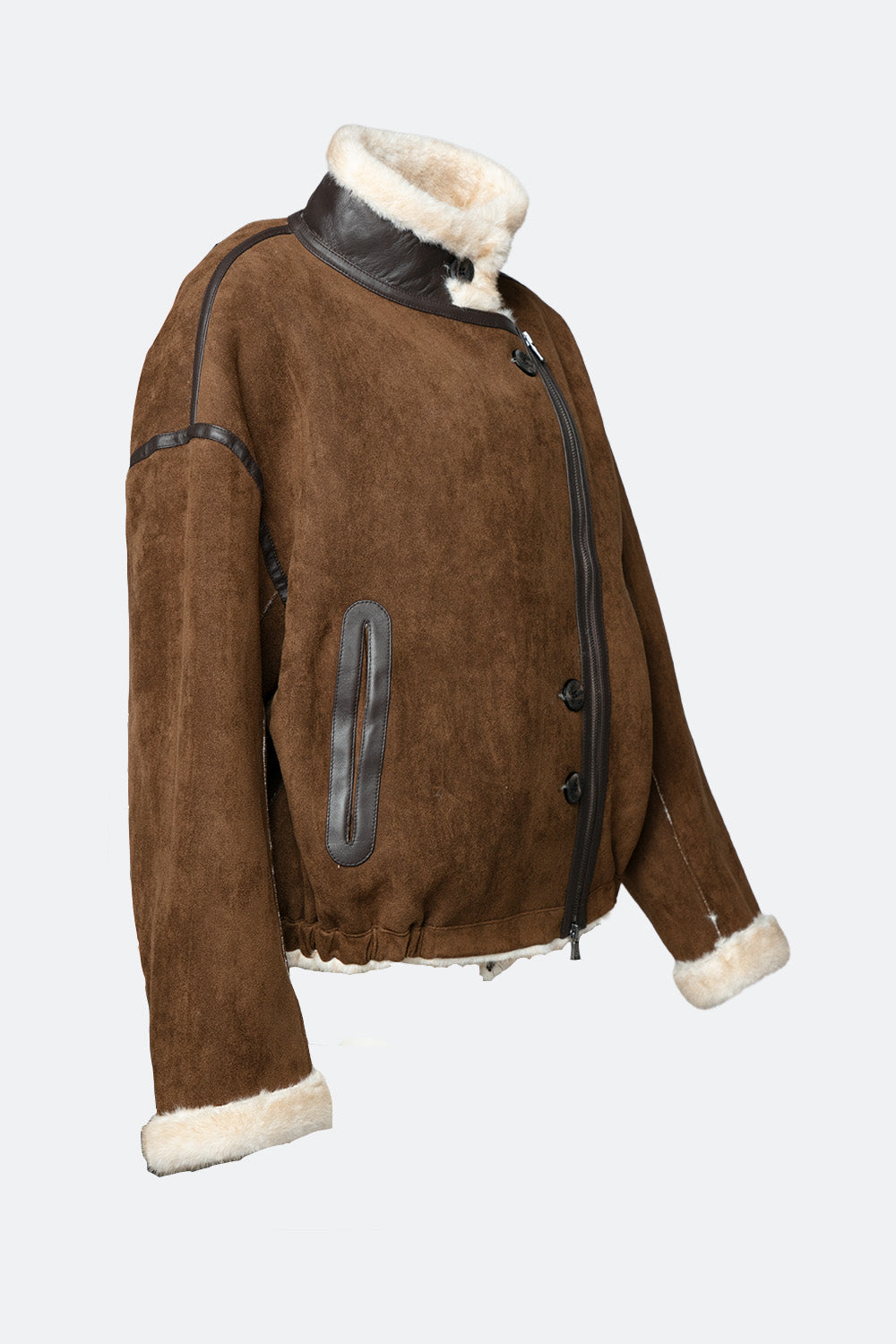 Viktoria Shearling Style Tobacco/Cream
