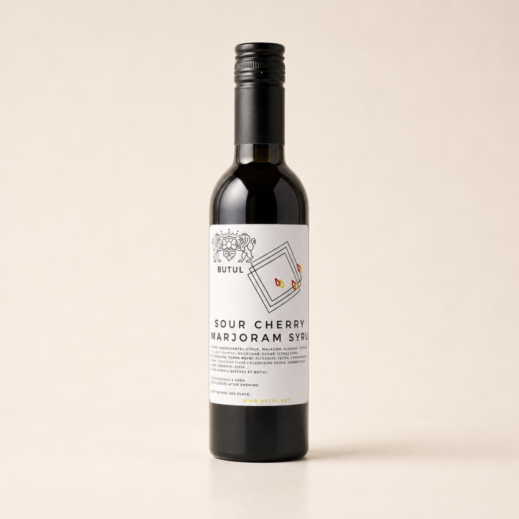 Sirup iz višenj z majaronom Butul 250 ml – studijska fotografija