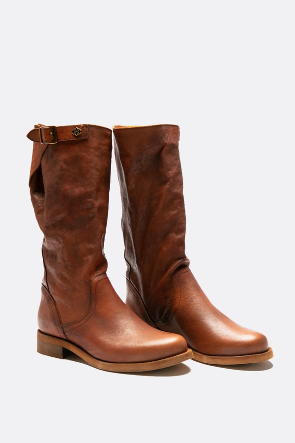 Stivale Volterra Sfoderato 100% vera pelle Made in italy - Barone Firenze