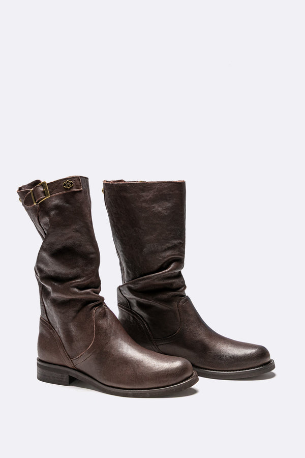 Stivale Volterra Sfoderato 100% vera pelle Made in italy - Barone Firenze