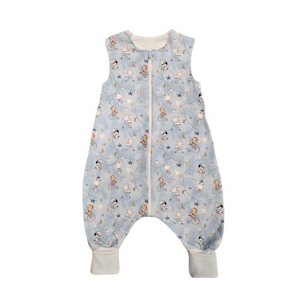 Tanja two-layer sleeping bag with legs - Cute animals - blue
