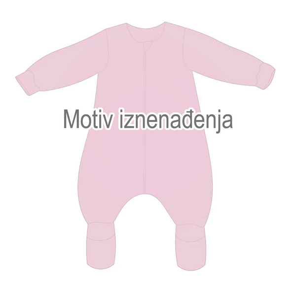 Tanja dvoslojna vreća za spavanje s nogavicama i rukavima - MOTIV IZNENAĐENJA - ZA DJEVOJČICE