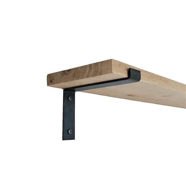 The Industrial L-Shaped Shelf Brackets Matte Clear – 20 cm