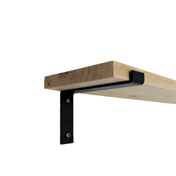 De Industriële Plankdragers L-vorm Mat Zwart – 20 cm