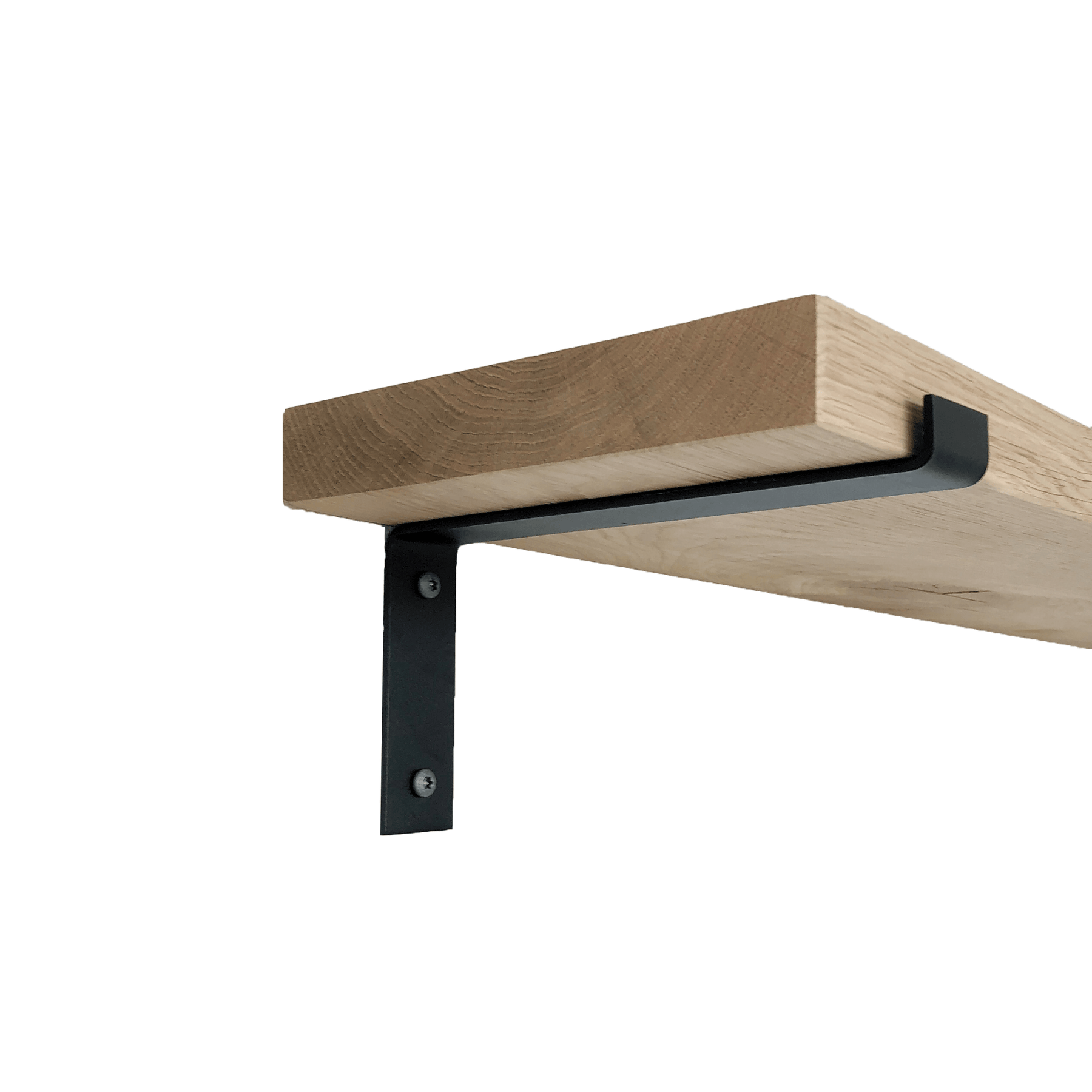 The Industrial L-Shaped Shelf Brackets Matte Black – 25 cm