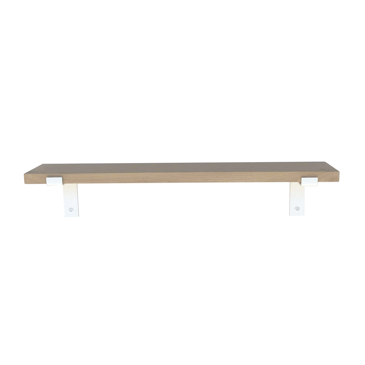 The Industrial L-shaped Shelf Brackets with Oak Shelf - 15 cm