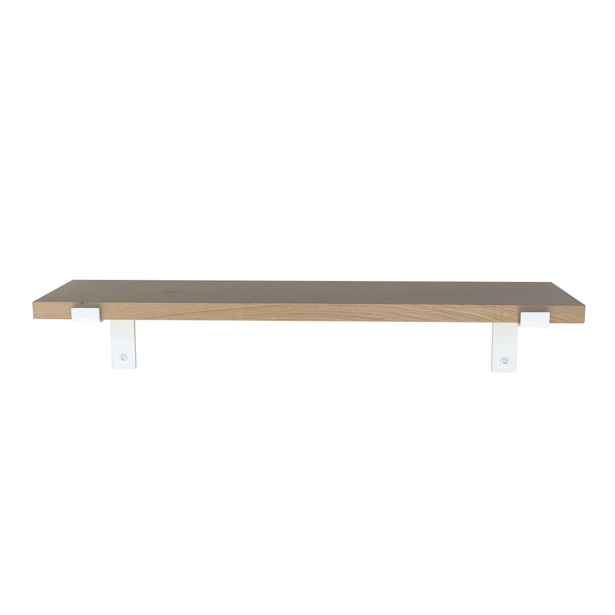 The Industrial L-shaped Shelf Brackets with Oak Shelf - 20 cm