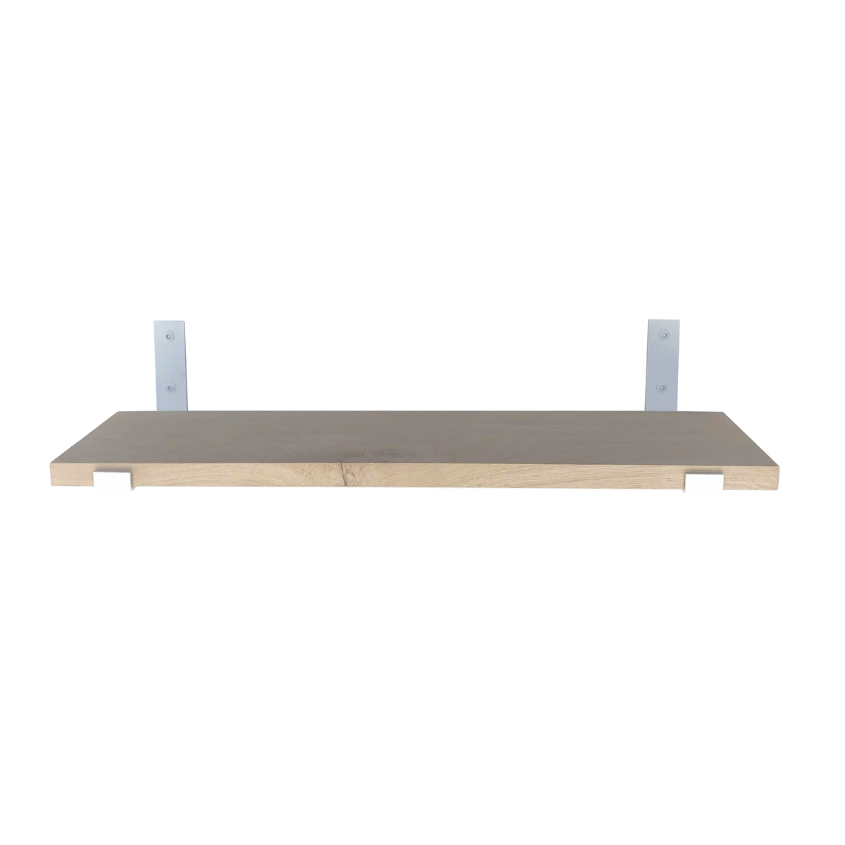 The Industrial L-shaped UP Shelf Brackets with Oak Shelf - 25 cm