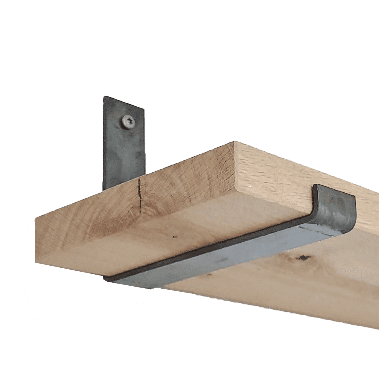 The Industrial L-Shaped Shelf Brackets UP Without Coating – 20 cm