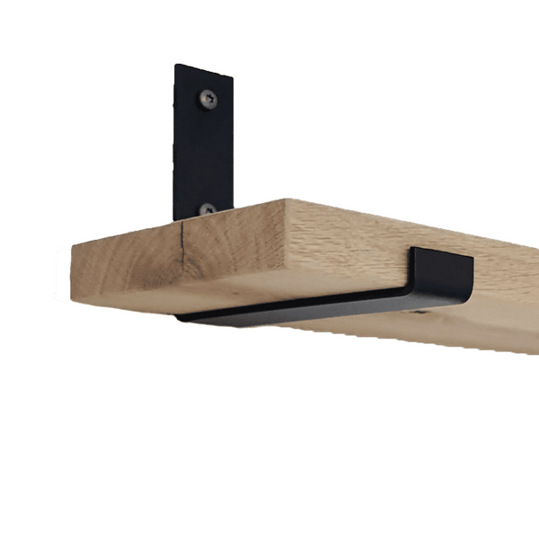 De Industriële Plankdragers L-vorm UP Mat Zwart – 20 cm