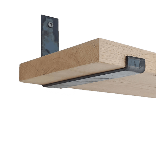 The Industrial L-Shaped Shelf Brackets UP Without Coating – 25 cm
