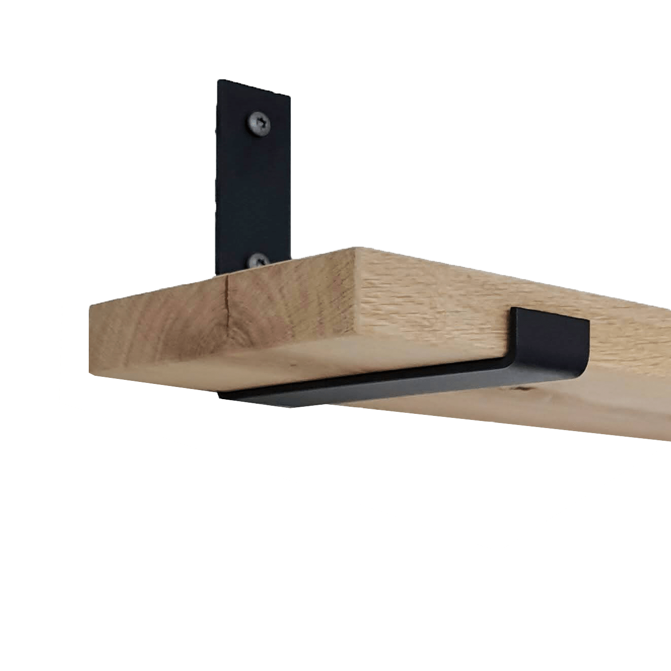 De Industriële Plankdragers L-vorm UP Mat Zwart – 25 cm