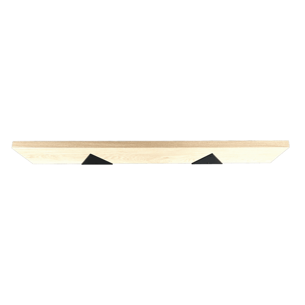 The Industrial Triangle-Shaped Shelf Brackets with Oak Shelf - 15 cm