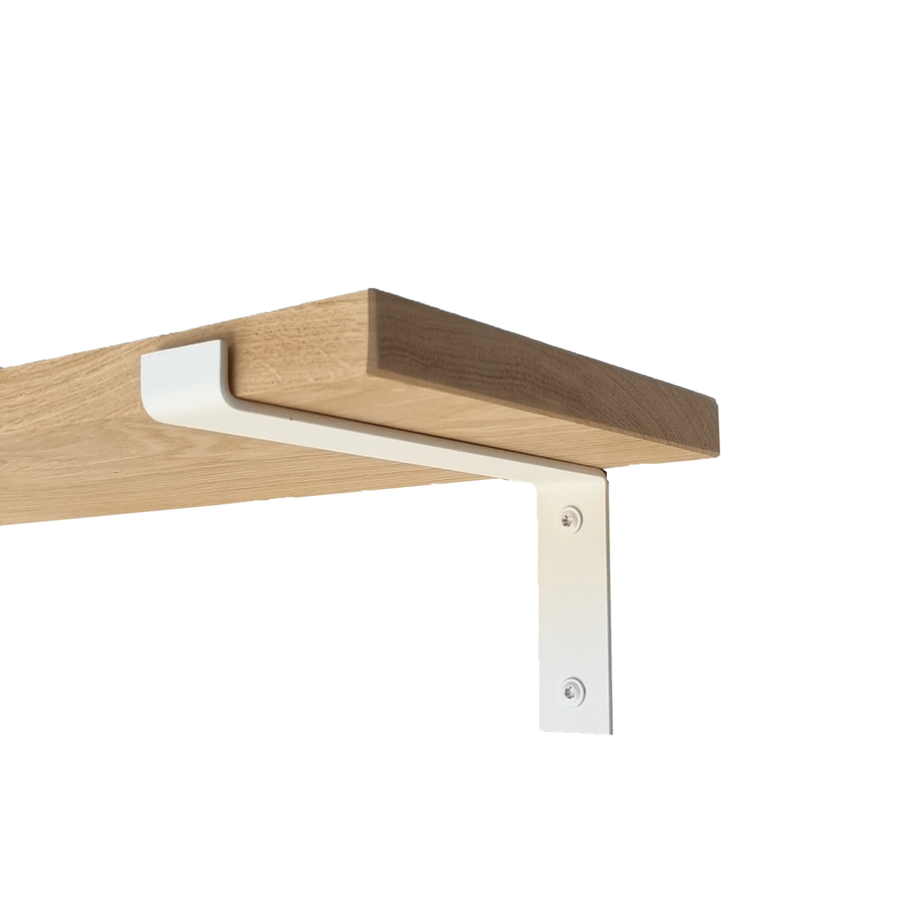 De Industriële Plankdragers L-vorm Mat Wit – 25 cm