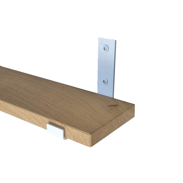 The Industrial L-Shaped Shelf Brackets UP Matte White – 15 cm