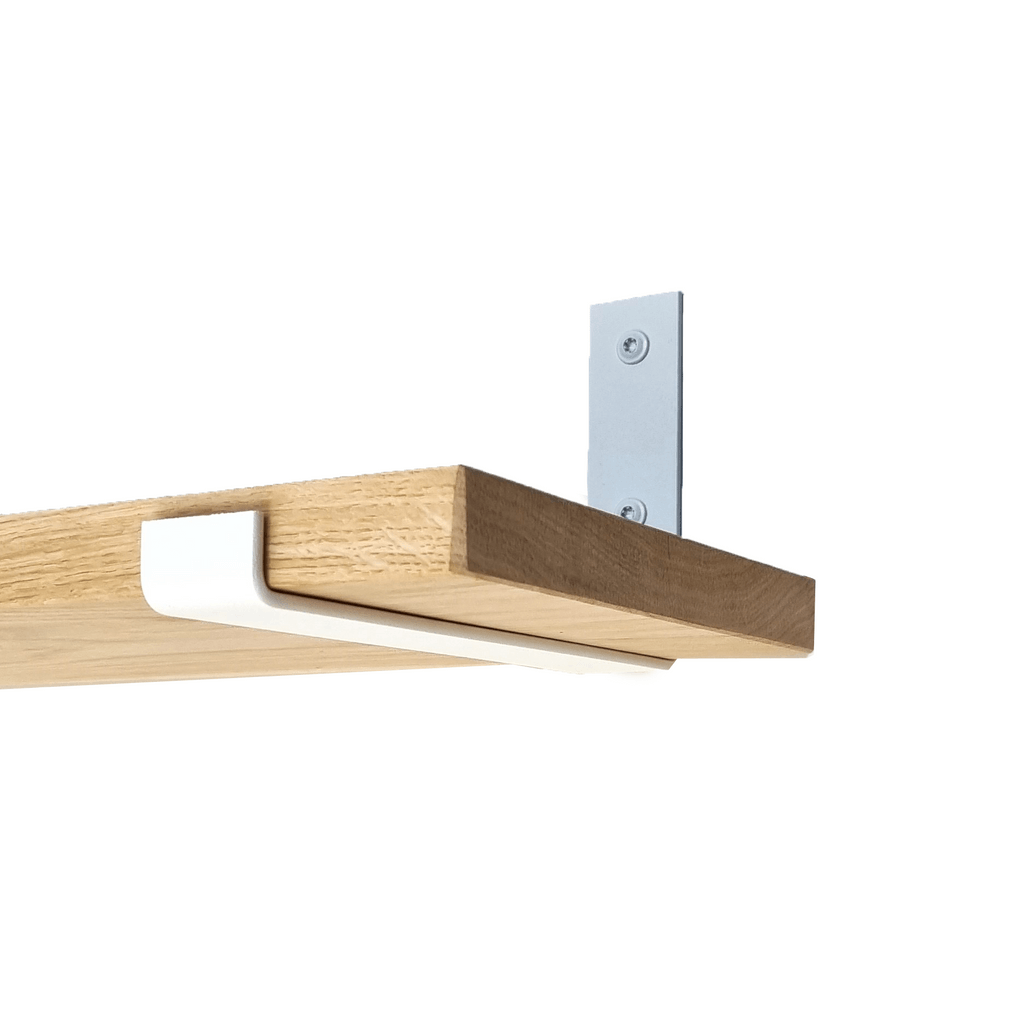 The Industrial L-Shaped Shelf Brackets UP Matte White – 25 cm