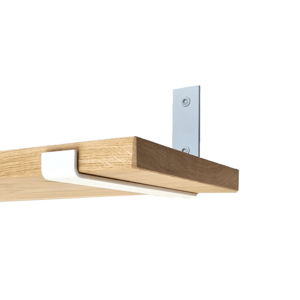 The Industrial L-Shaped Shelf Brackets UP Matte White – 25 cm