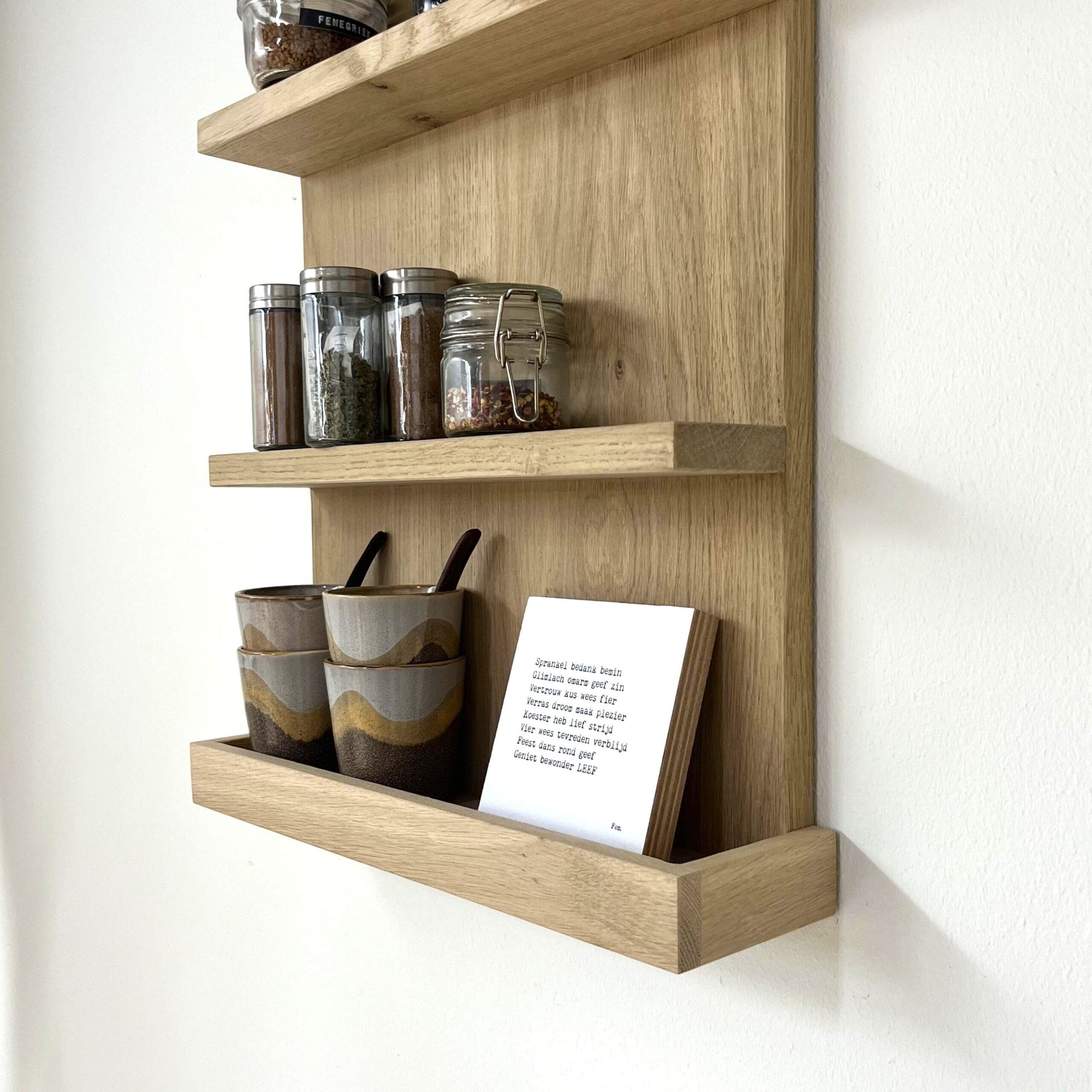 Planche Murale en Bois Chêne - 60x40 cm - Linde