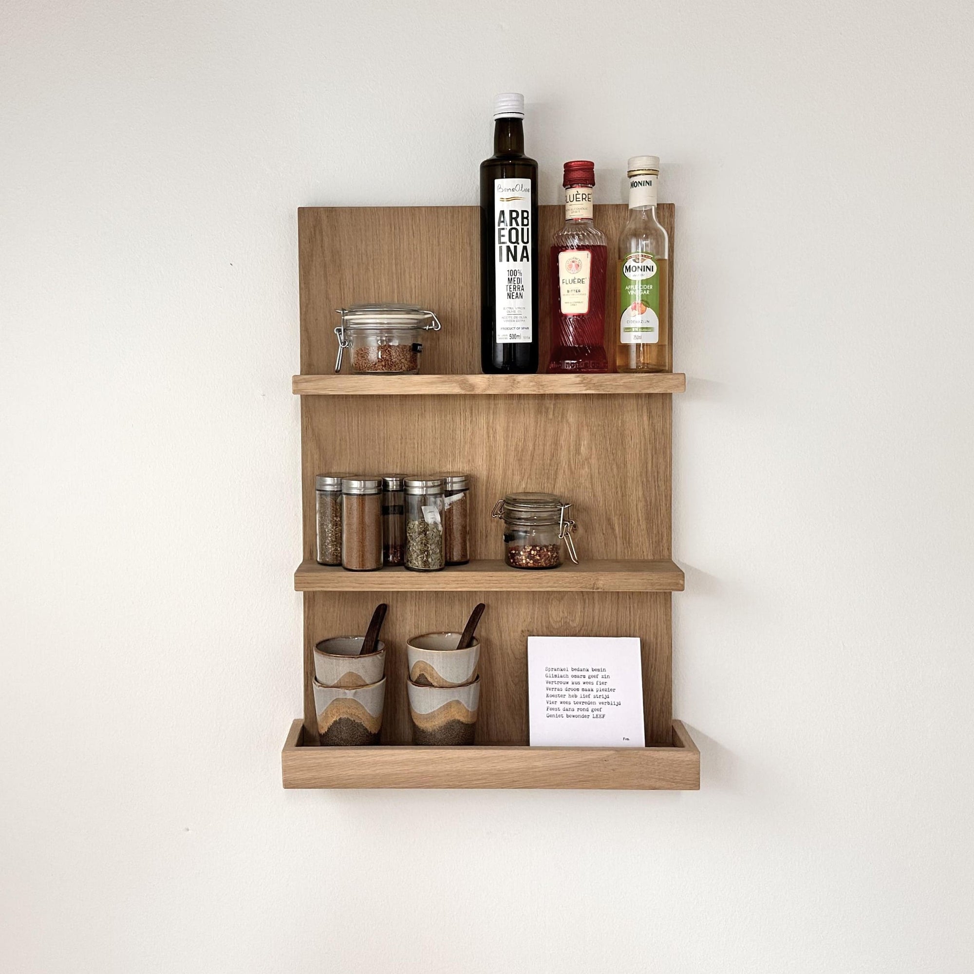 Planche Murale en Bois Chêne - 60x40 cm - Linde