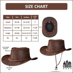 Size Chart Leren Hoeden