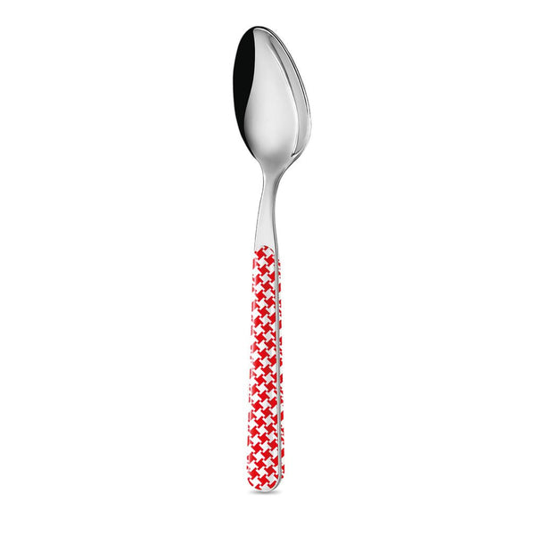 4 Coffee Spoons - Red Houndstooth BD14016R