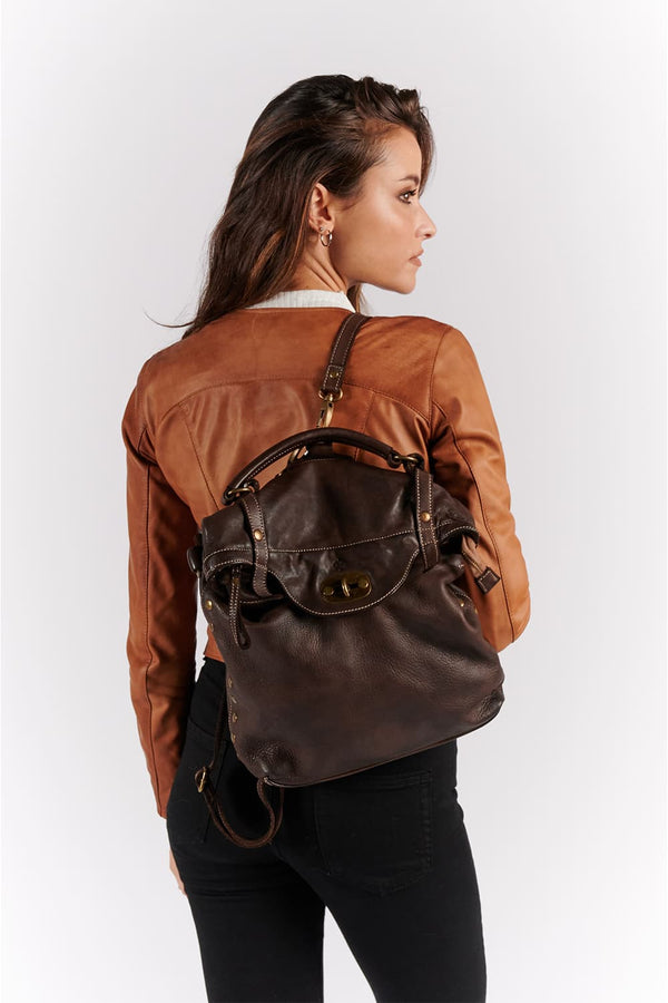 Zaino Forte Piccolo 100% vera pelle Made in Italy - Barone Firenze
