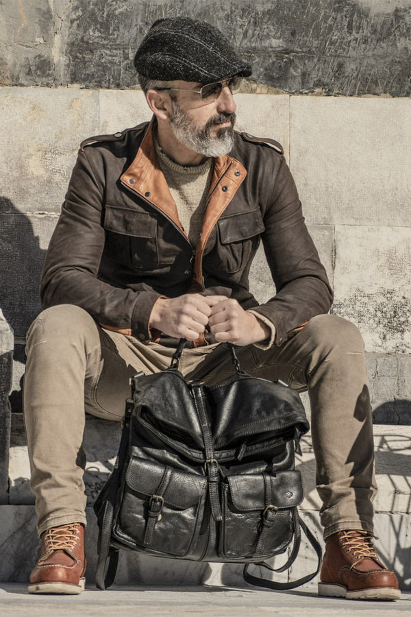 Massa zaino 100% vera pelle Made in Italy - Barone Firenze