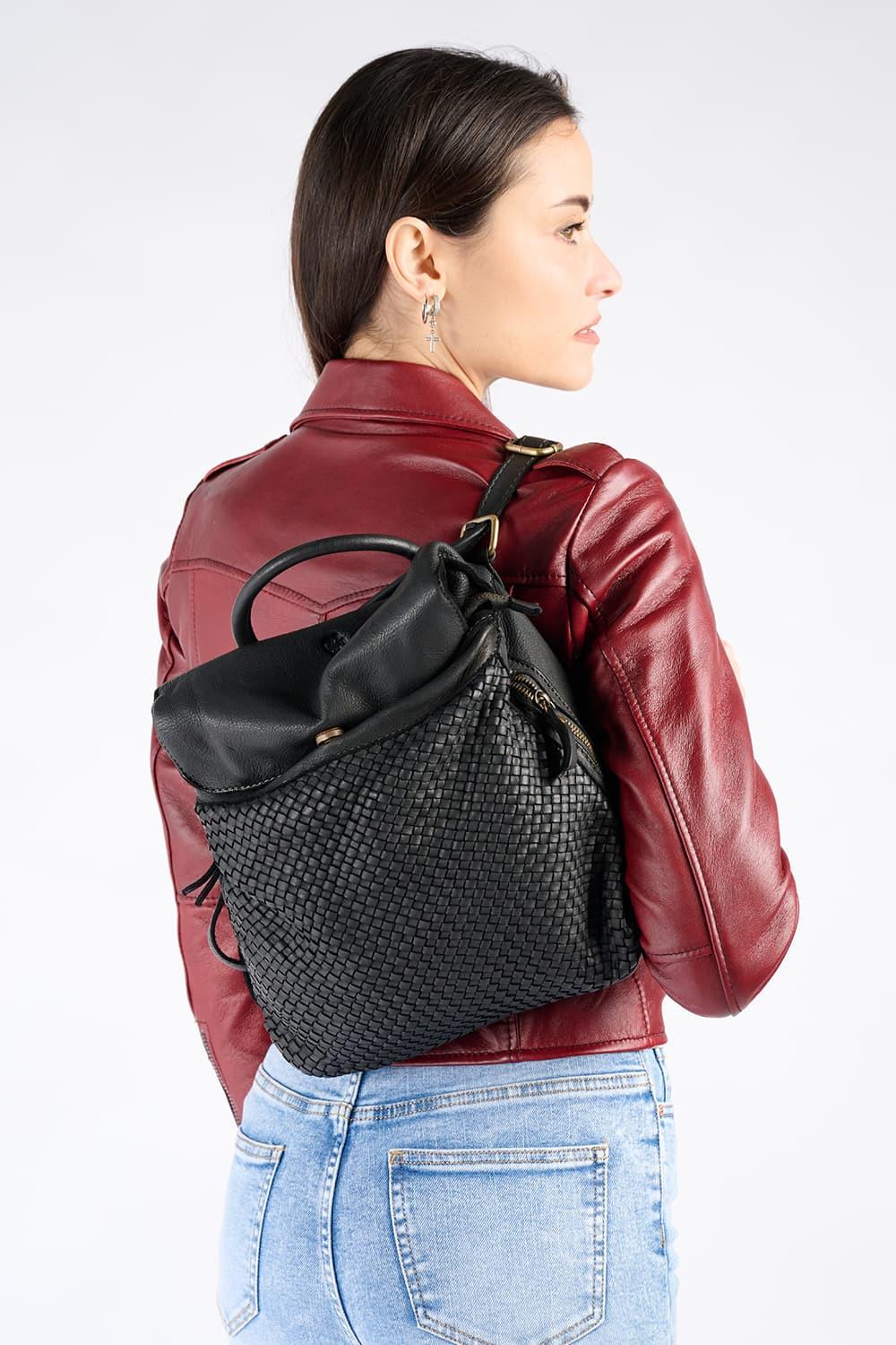 Zaino Pisa donna 100% vera pelle Made in Italy - Barone Firenze
