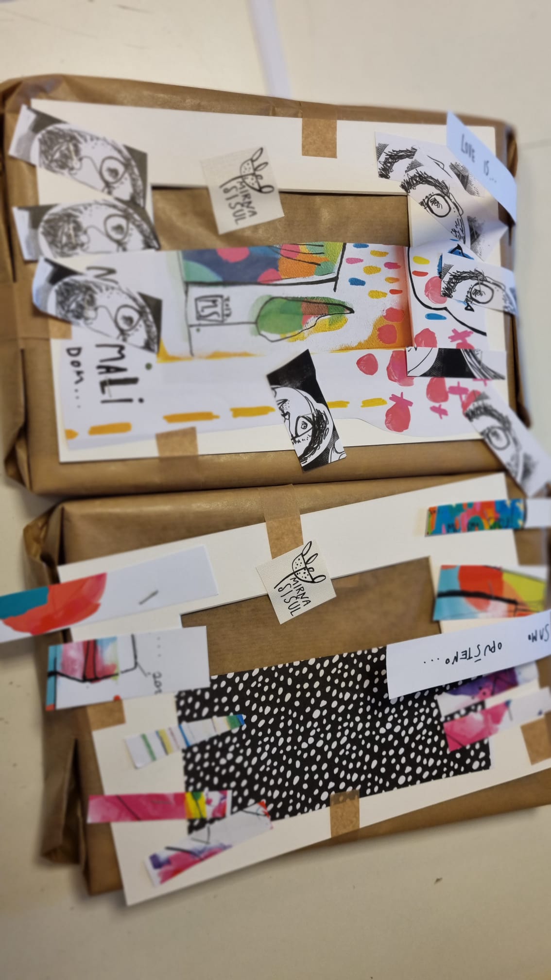 Wrapping + greeting card