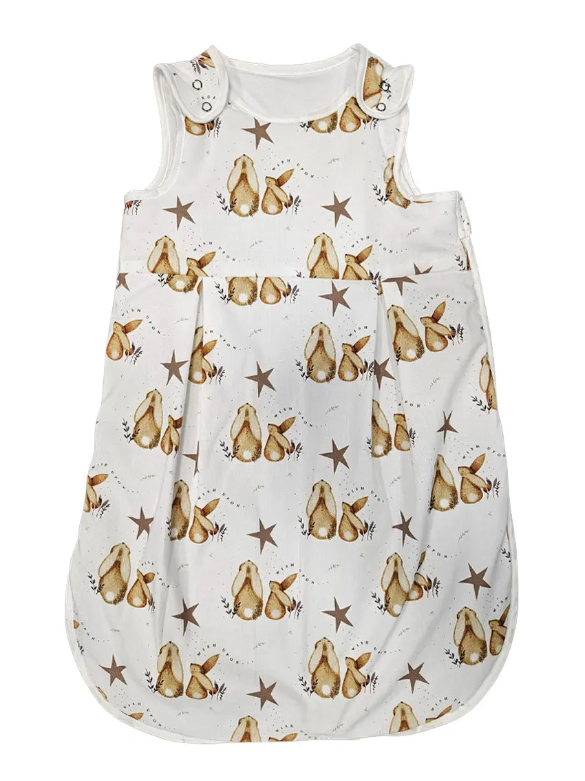 Tanja two-layer classic sleeping bag - Bunnies and stars